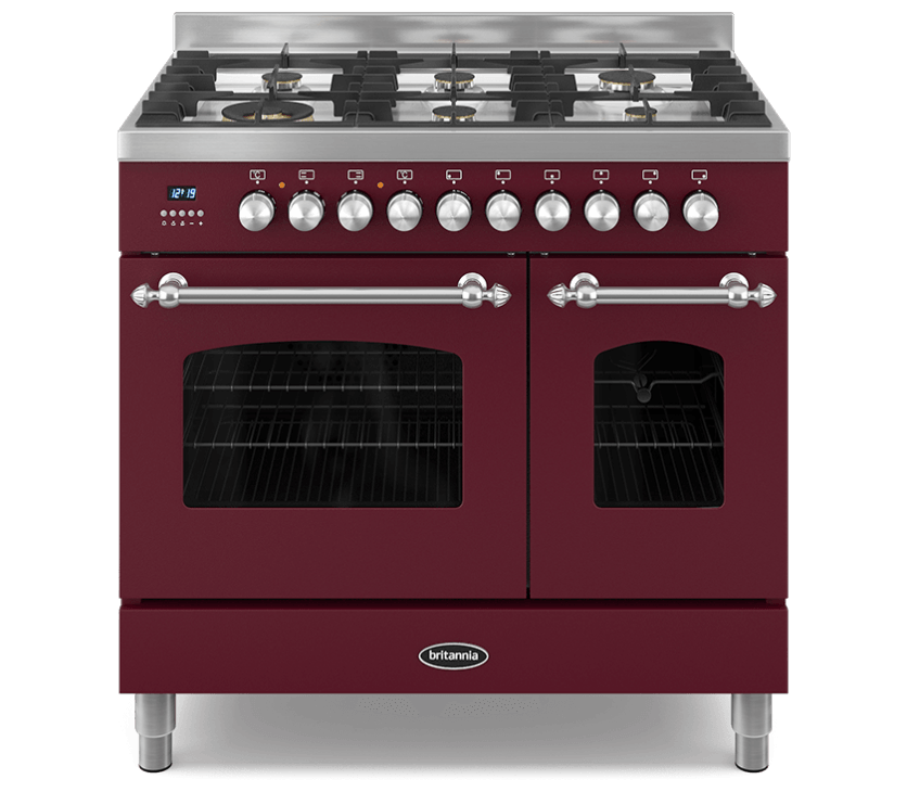 90cm Range Cooker, TWIN FLEET, 6 Burners | Red  | RC-9TG-FL-RED