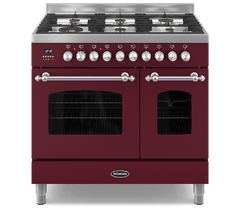 90cm Range Cooker, TWIN FLEET, 6 Burners | Red  | RC-9TG-FL-RED