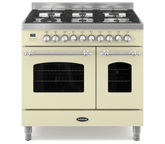 90cm Range Cooker, TWIN FLEET, 6 Burners | Cream  | RC-9TG-FL-CR