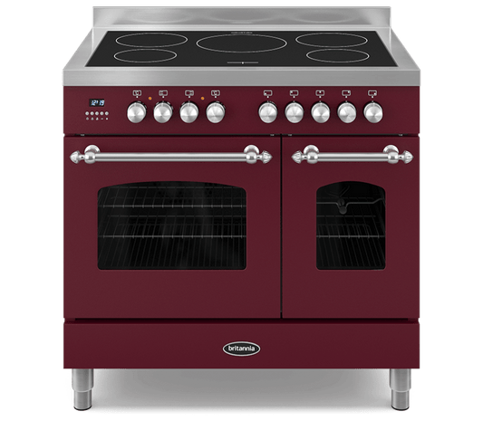 90cm Range Cooker, TWIN FLEET, 5 Induction Zones | Red | RC-9TI-FL-RED