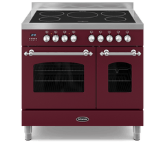 90cm Range Cooker, TWIN FLEET, 5 Induction Zones | Red | RC-9TI-FL-RED