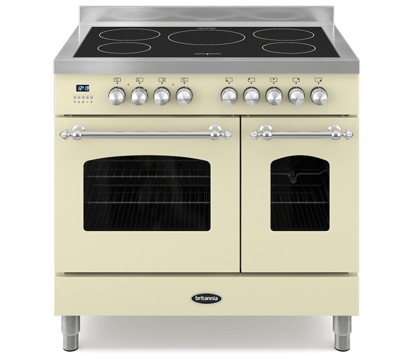 90cm Range Cooker, TWIN FLEET, 5 Induction Zones | Cream | RC-9TI-FL-CR
