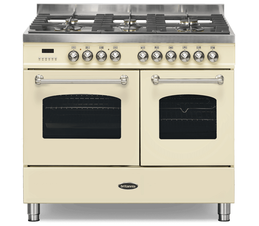 100cm Range Cooker, TWIN FLEET, 6 Burner | Cream | RC-10TG-FL-CR