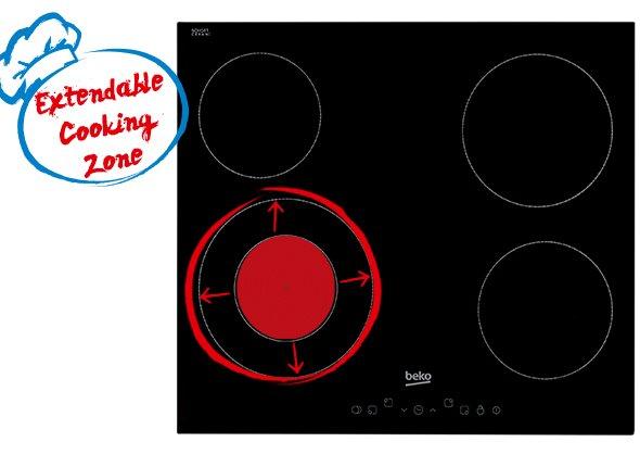 80cm Built-In Electric Ceramic Hob in Black | HIC85402T