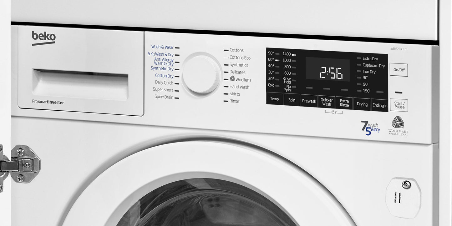 Integrated Washer Dryer 7kg / 5kg, 1400rpm | WDIR7543101