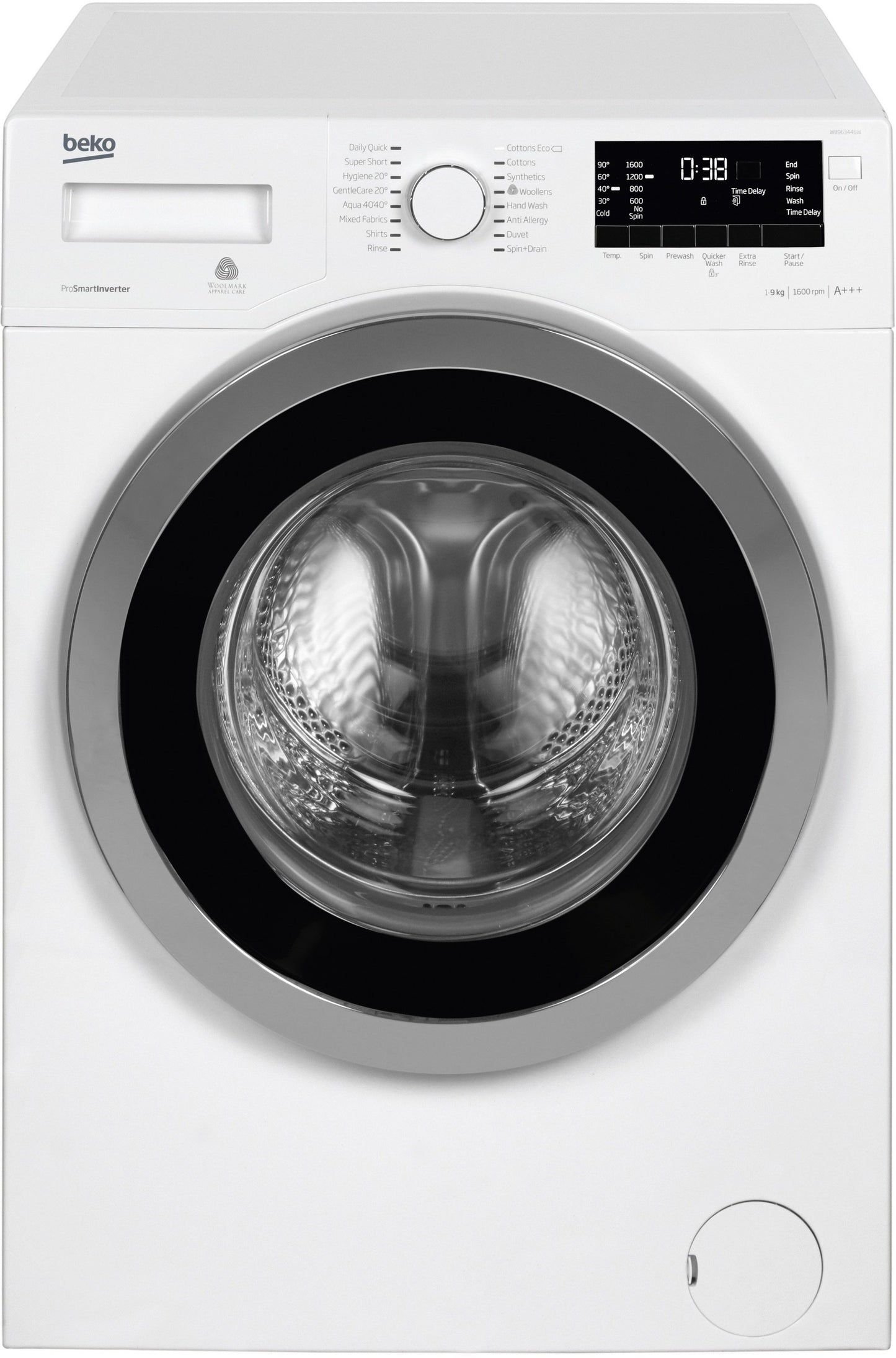 9kg, 1600rpm Washing Machine in White | WB963446W | More Colour Options
