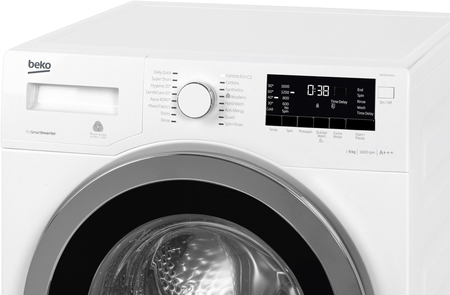 9kg, 1600rpm Washing Machine in White | WB963446W | More Colour Options