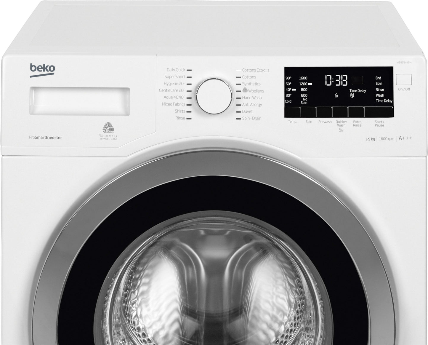 9kg, 1600rpm Washing Machine in White | WB963446W | More Colour Options
