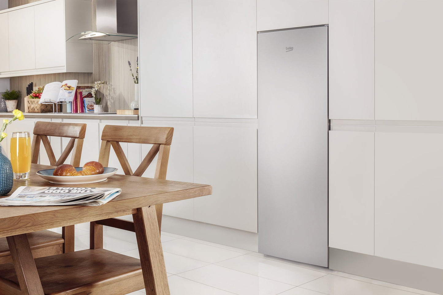 Tall Larder Fridge, 145cm (H) in Silver | LSG1545S | More Colour Options