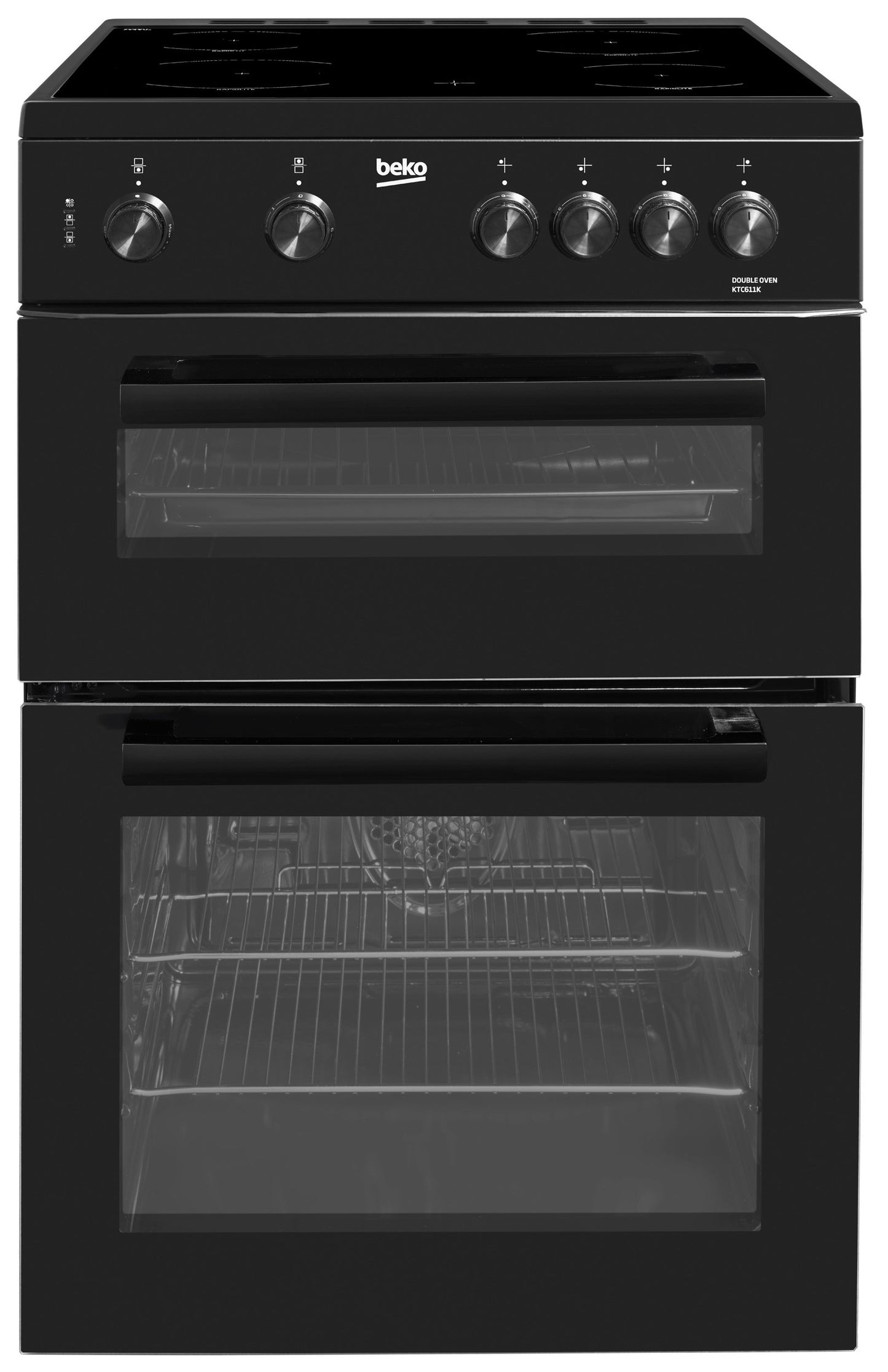 60cm Twin Cavity Electric Cooker | Black | KTC611K | More Colour Options