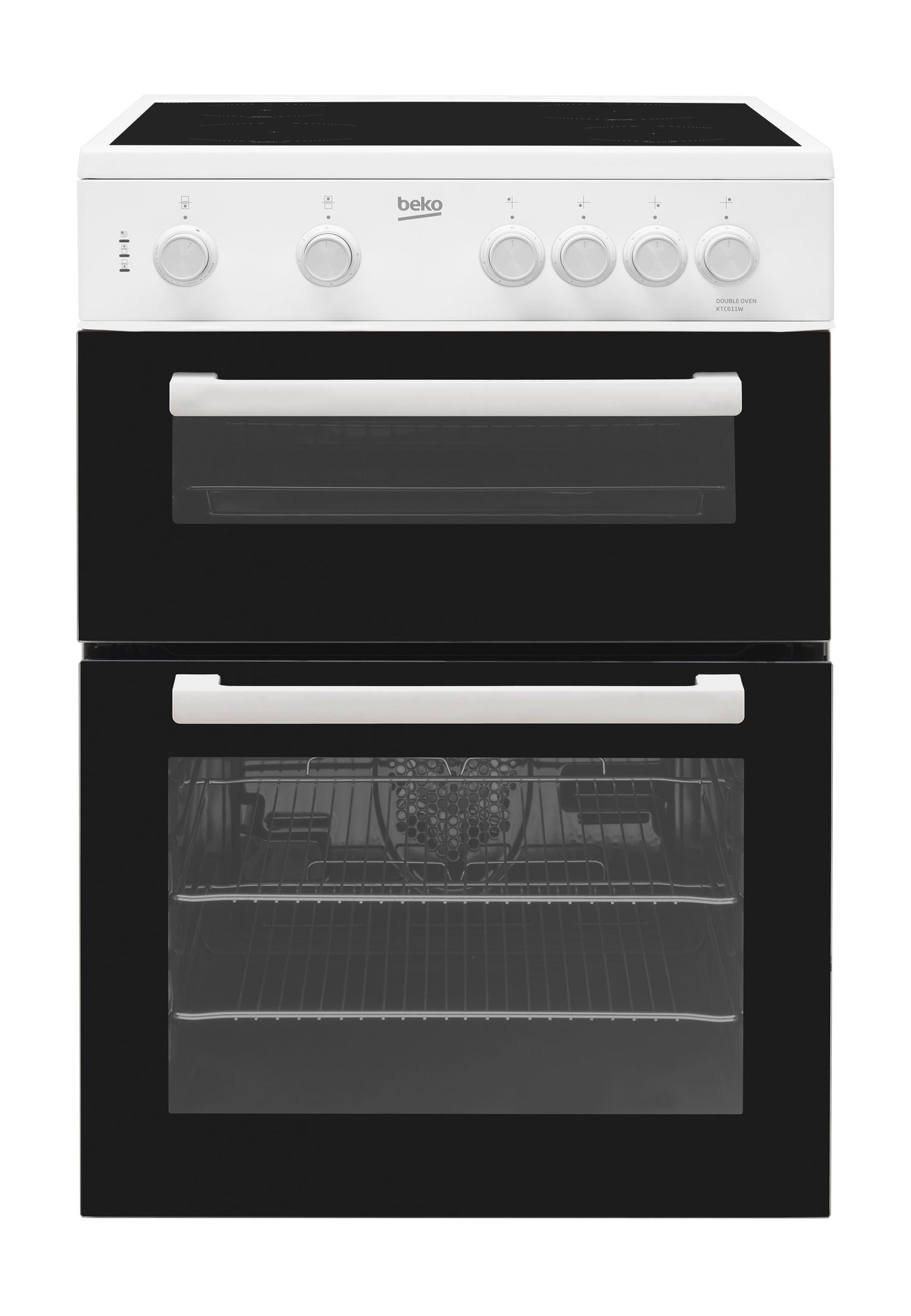 60cm Twin Cavity Electric Cooker | White | KTC611W | More Colour Options