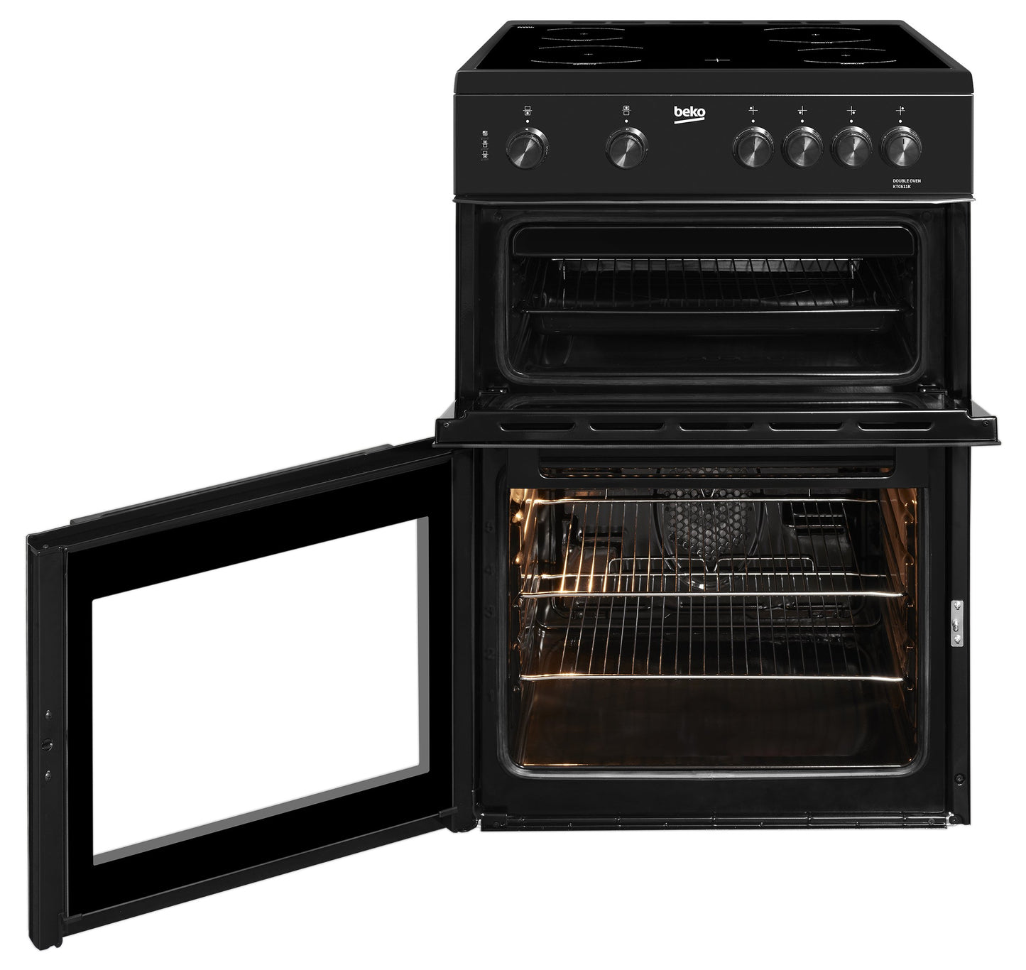 60cm Twin Cavity Electric Cooker | Black | KTC611K | More Colour Options