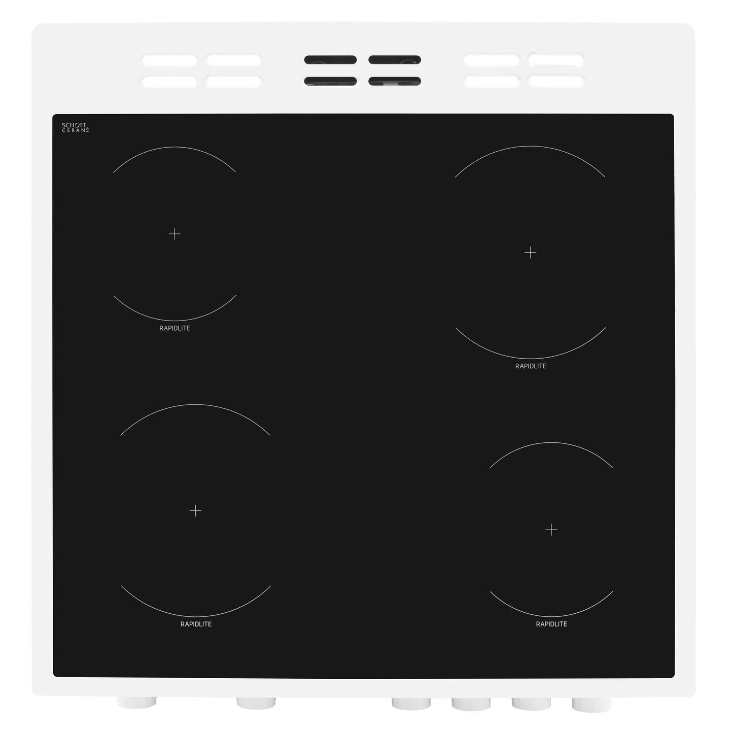 60cm Twin Cavity Electric Cooker | White | KTC611W | More Colour Options