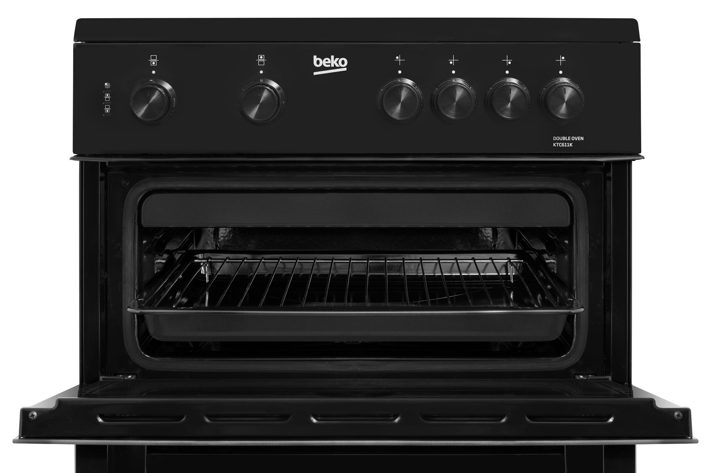 60cm Twin Cavity Electric Cooker | Black | KTC611K | More Colour Options