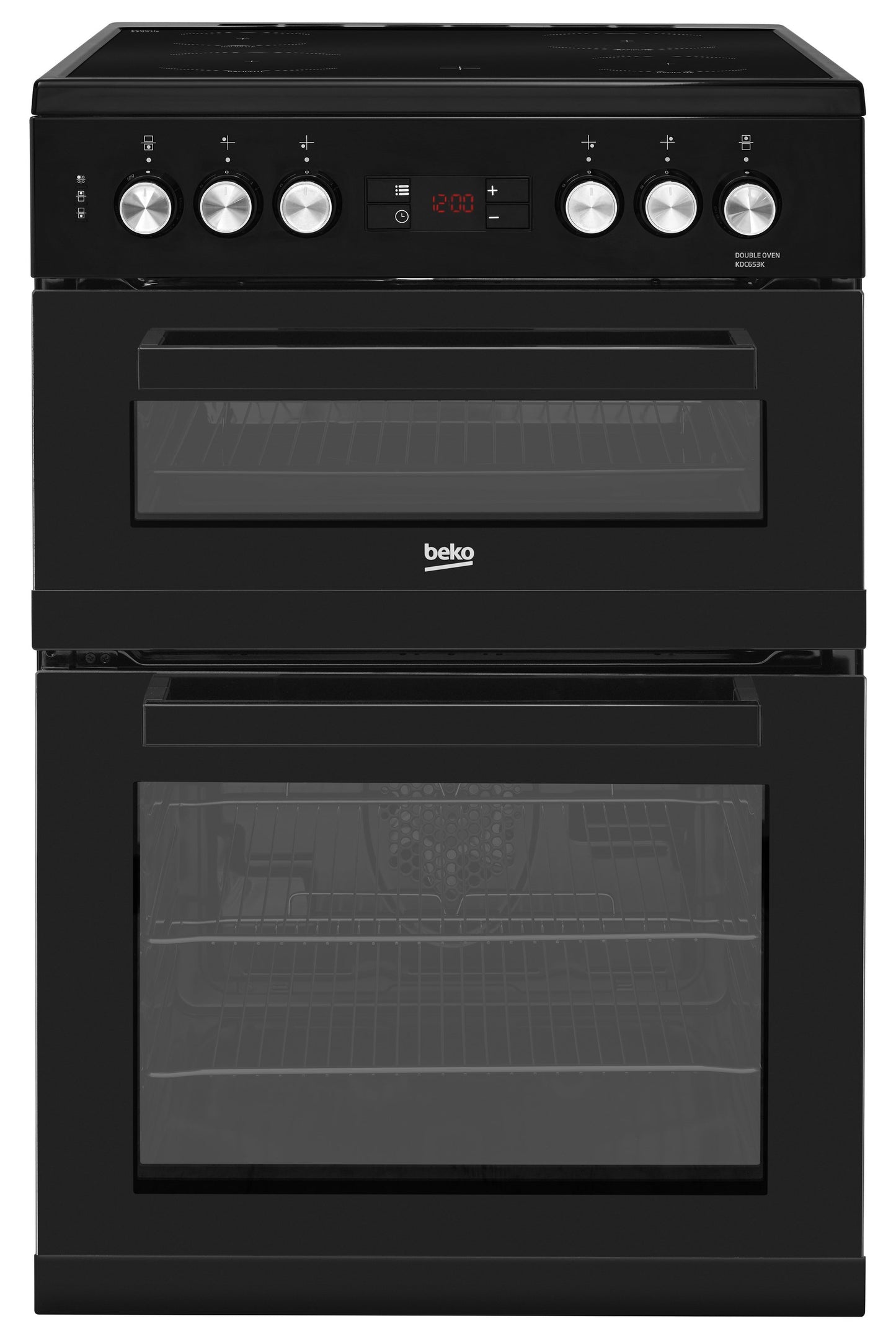 60cm Double Oven Electric Cooker | Black | KDC653K | More Colour Options
