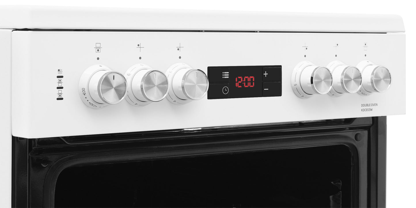 60cm Double Oven Electric Cooker | White | KDC653W | More Colour Options