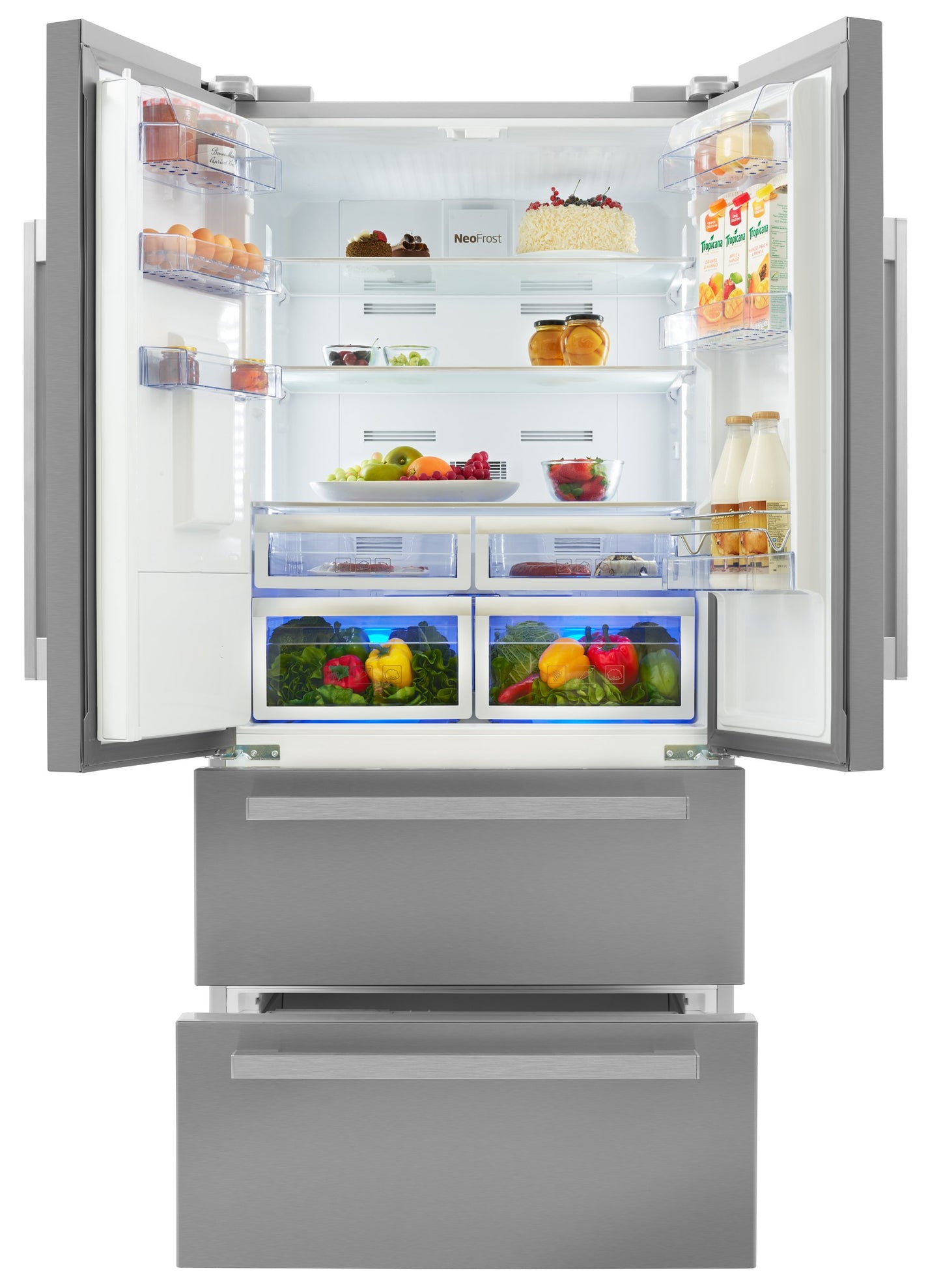 American Style Fridge Freezer with Water & Ice Dispenser, 183cm (H) in S/Steel | GNE60520DX