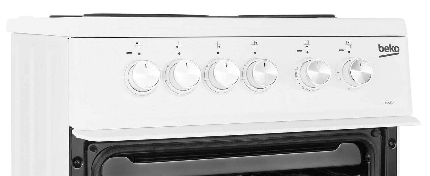 50cm Twin Cavity Electric Cooker | White | KD531AW