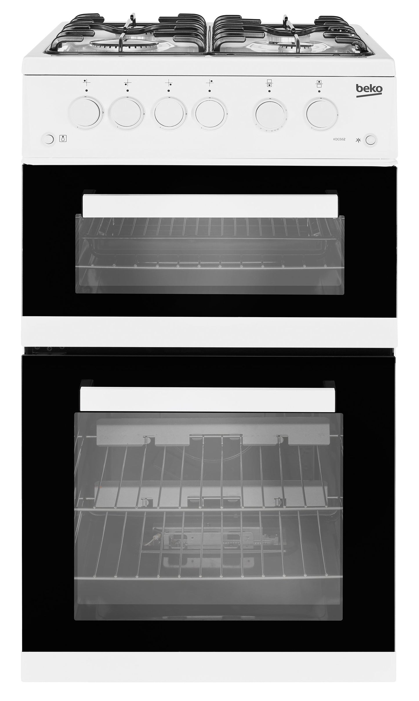 50cm Twin Cavity NAT Gas Cooker | White | KDG582W