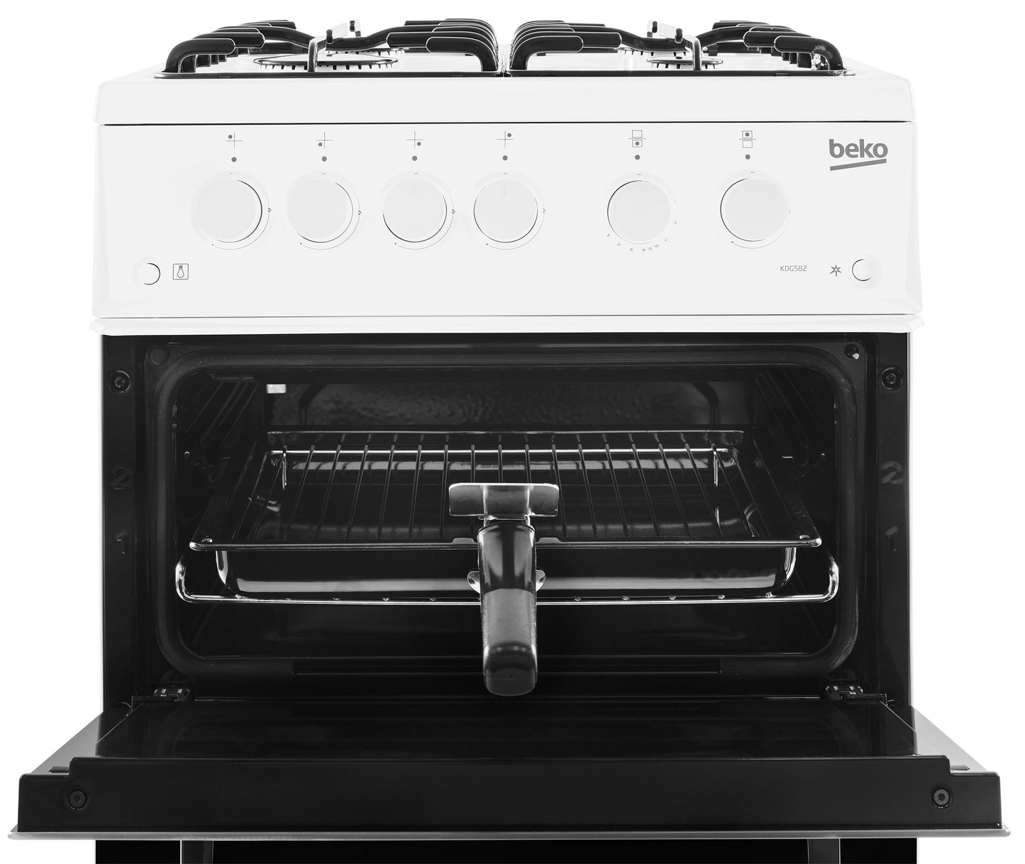 50cm Twin Cavity NAT Gas Cooker | White | KDG582W