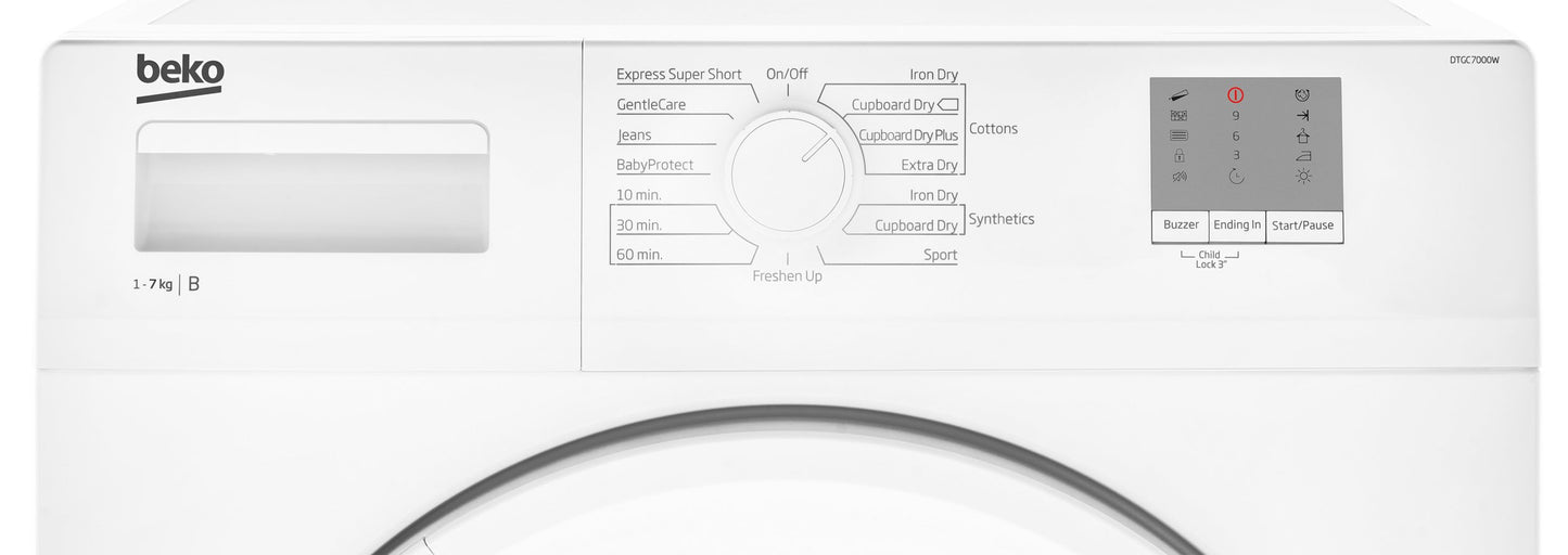 10KG Condenser Tumble Dryer in White | DTLC100051W