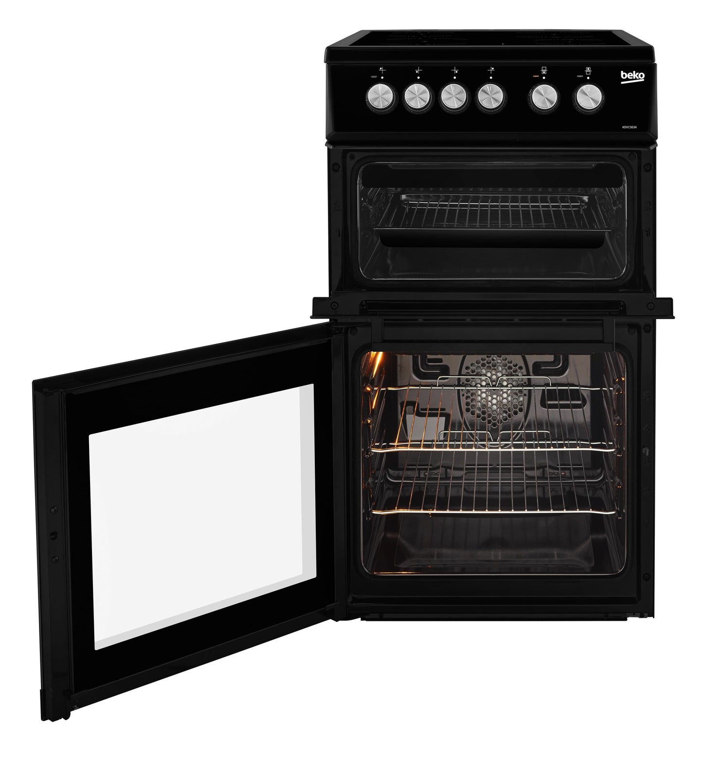 50cm Double Oven Electric Cooker | Black | KDVC563AK | More Colour Options