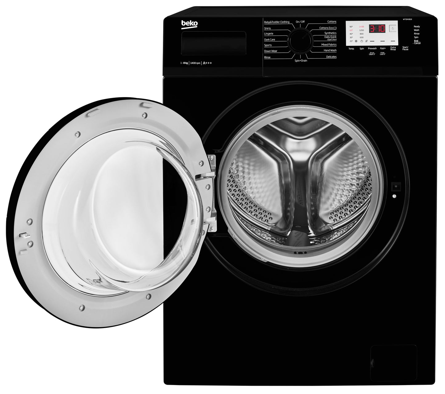 8kg, 1400rpm Washing Machine in Black | WTL84151B | More Colour Options