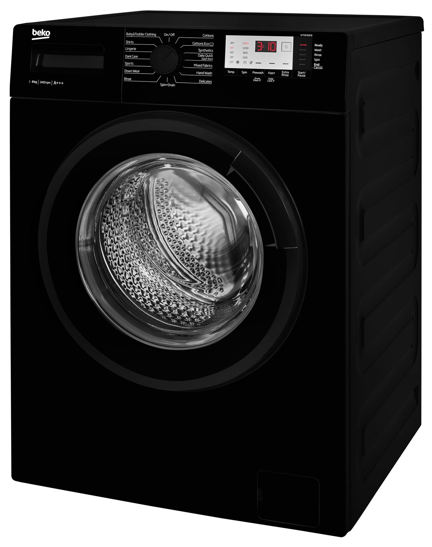 8kg, 1400rpm Washing Machine in Black | WTL84151B | More Colour Options