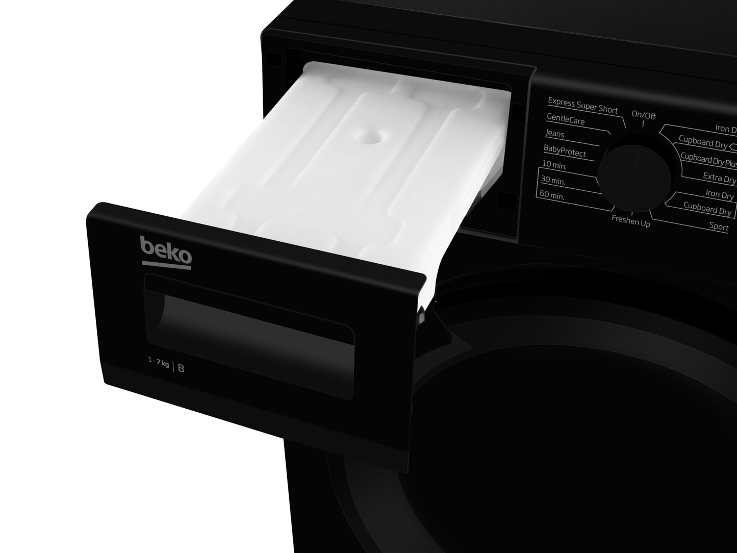 7KG Condenser Tumble Dryer in Black | DTLCE70051B | More Colour Options