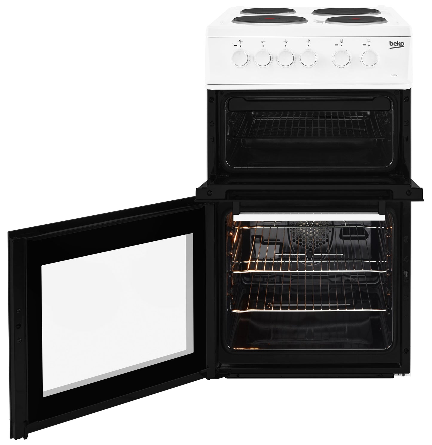 50cm Twin Cavity Electric Cooker | White | KD533AW | More Colour Options