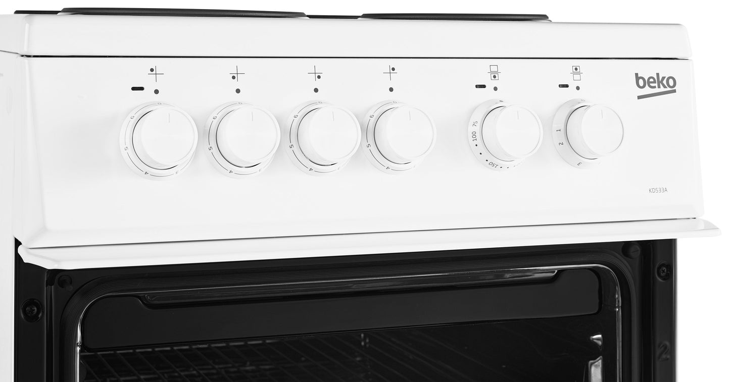 50cm Twin Cavity Electric Cooker | White | KD533AW | More Colour Options
