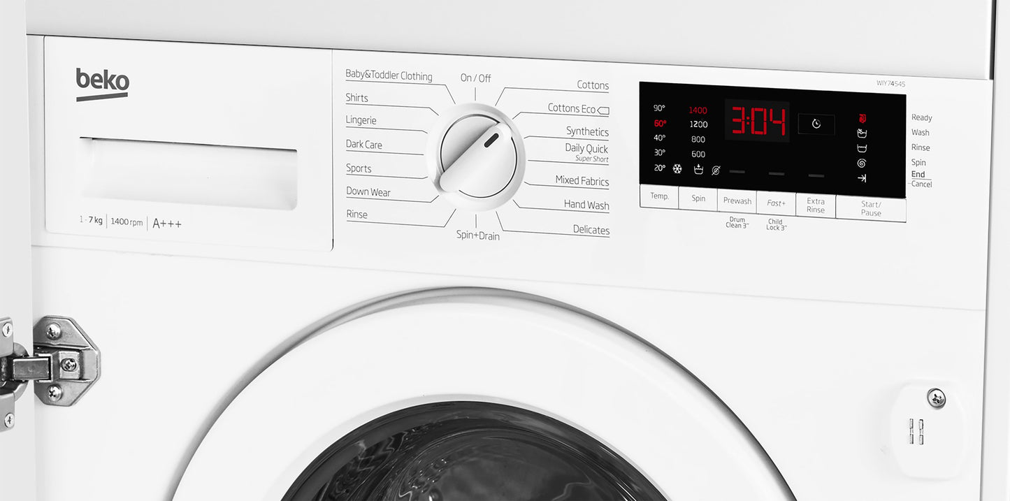 Integrated 7kg, 1400rpm Washing Machine | WIY74545