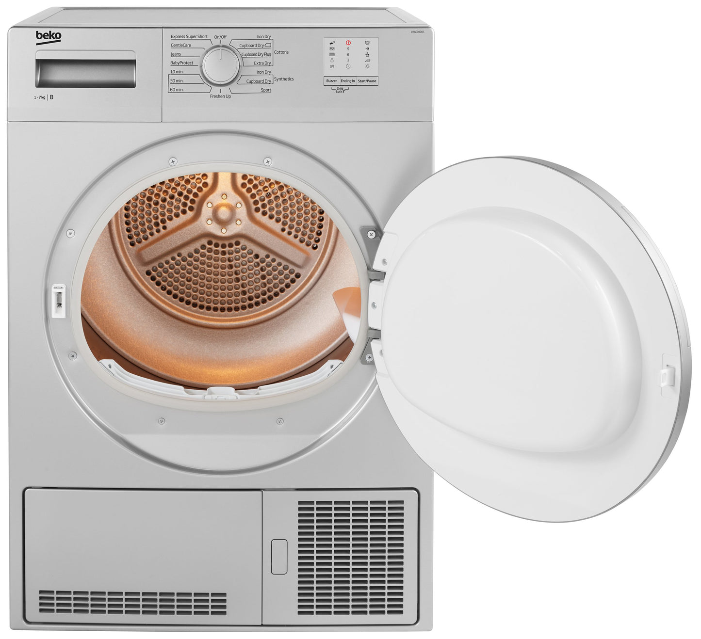 7KG Condenser Tumble Dryer in Black | DTLCE70051B | More Colour Options