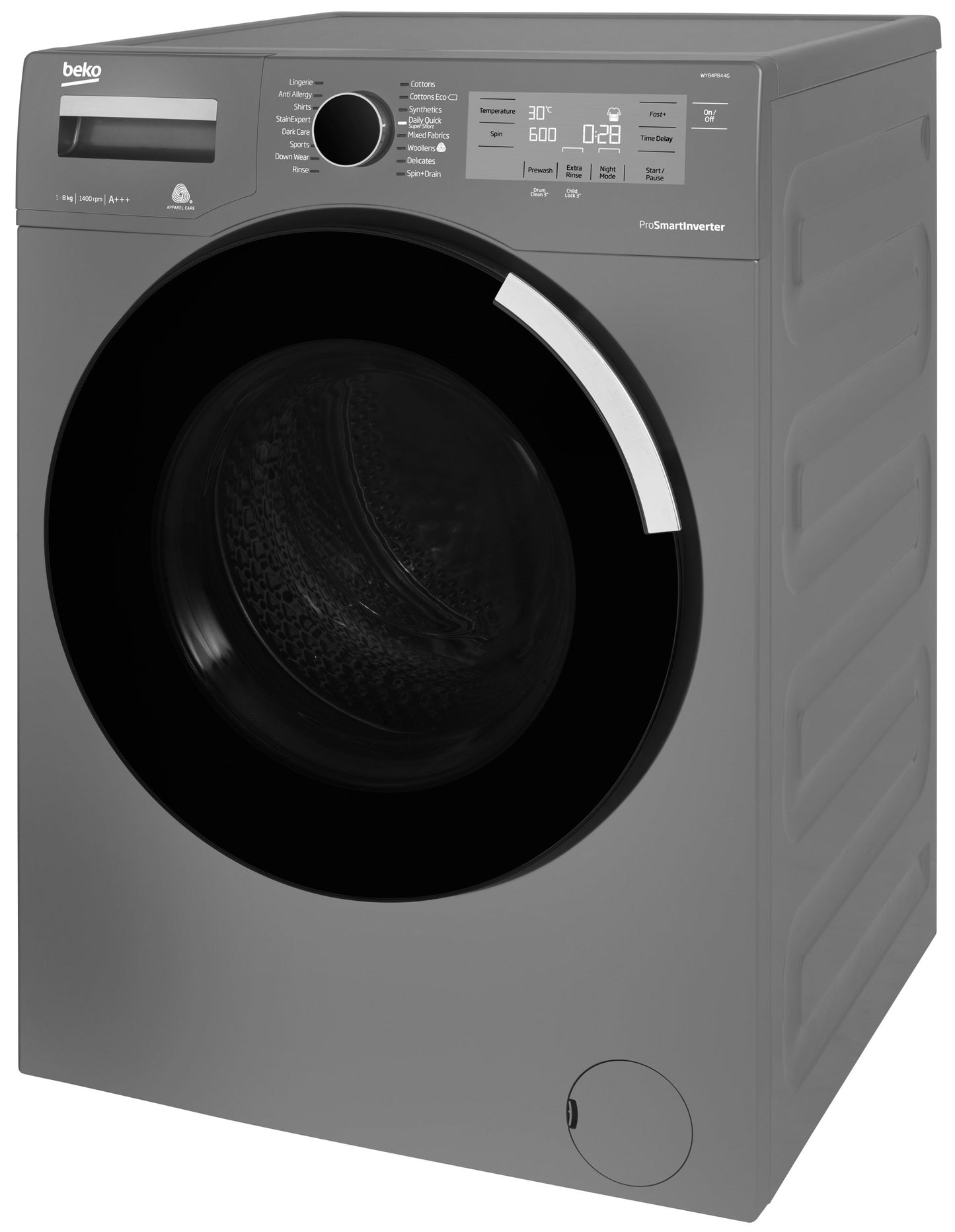 8kg, 1400rpm Washing Machine in Graphite | WY84PB44G