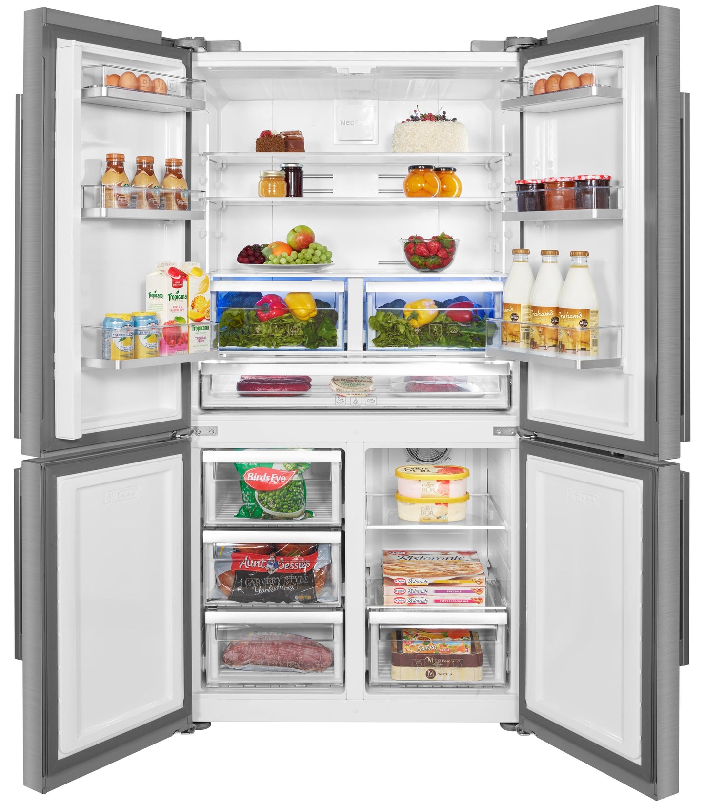 American Fridge Freezer with Blue Light Technology | 183cm (H) | S/Steel | MN1416224PX