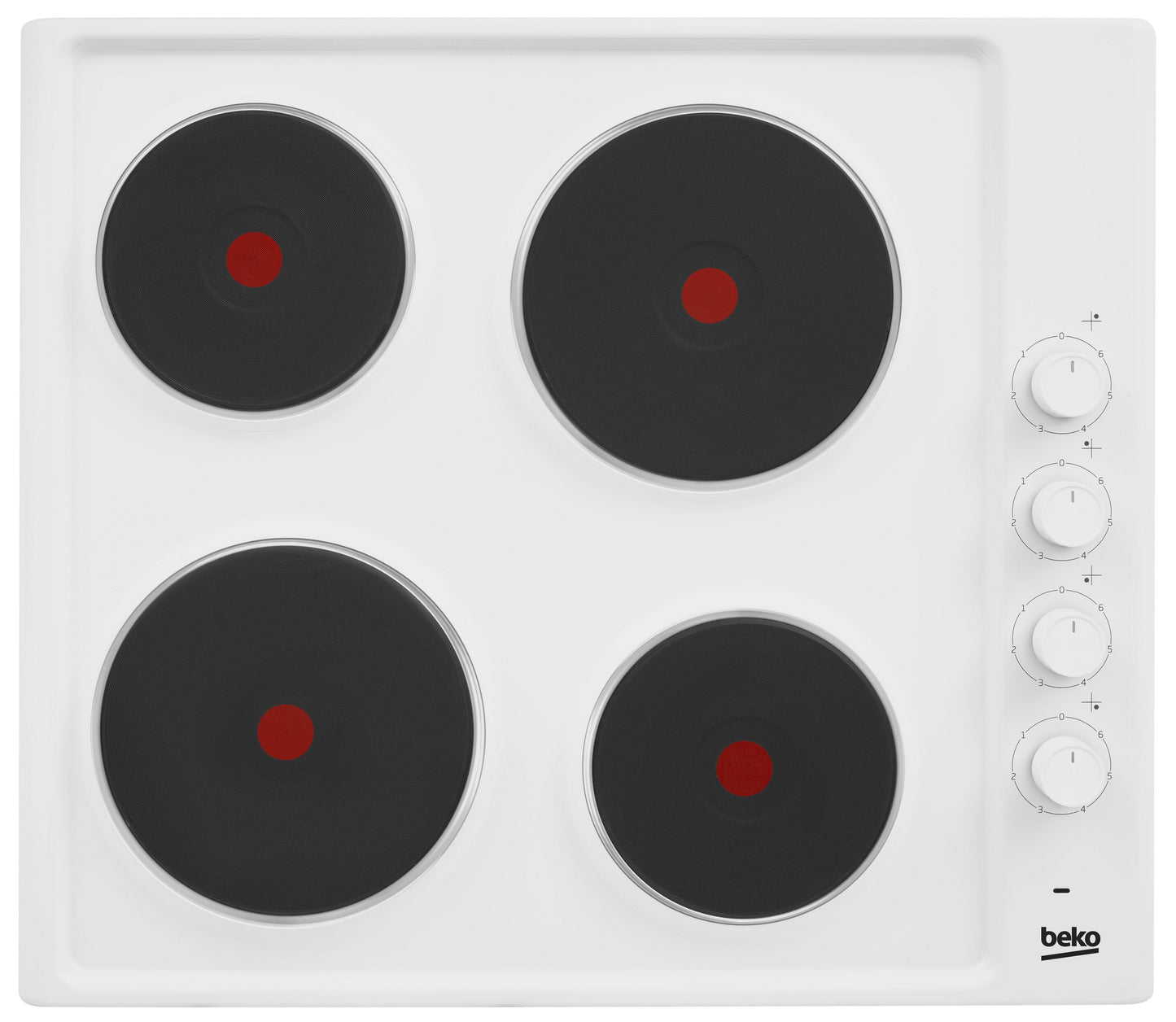 60cm Built-In Electric Hob in White | HIZE64101W | More Colours Available