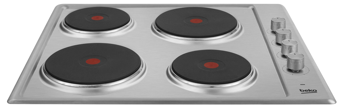 60cm Built-In Electric Hob in S/Steel | HIZE64101X | More Colours Available