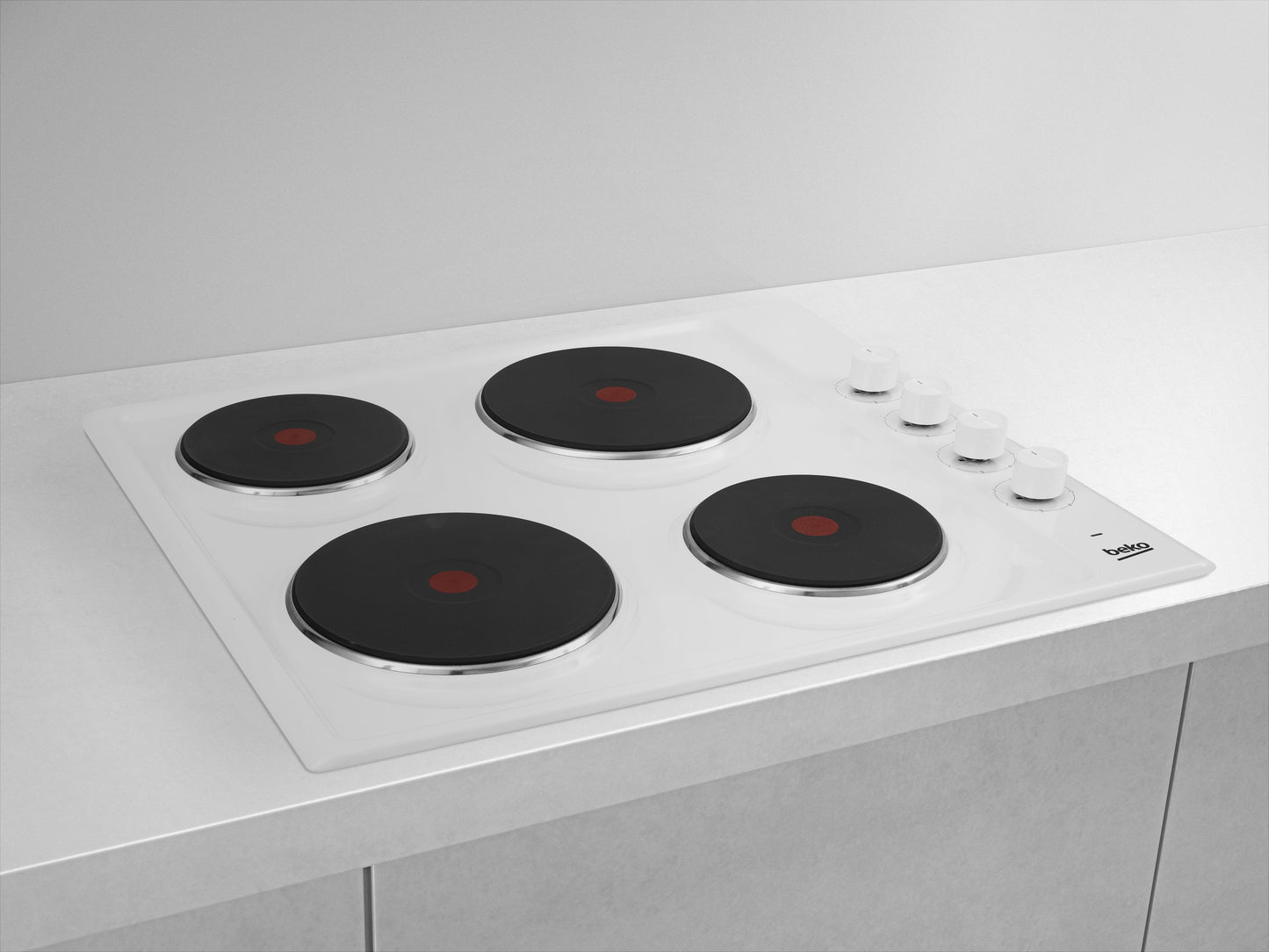 60cm Built-In Electric Hob in White | HIZE64101W | More Colours Available