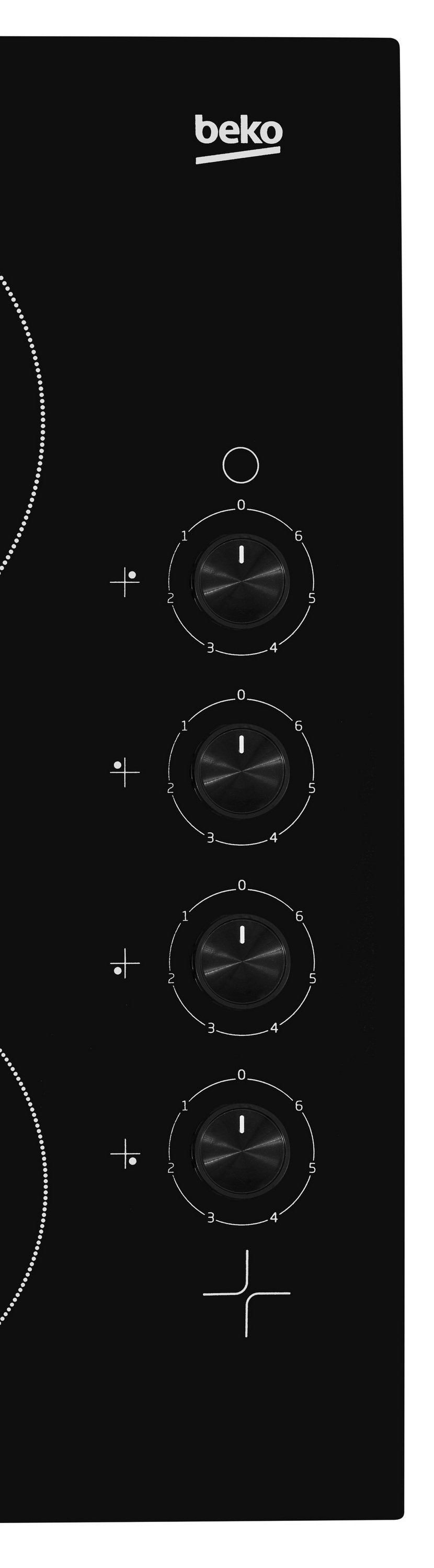 60cm Built-In Electric Ceramic Hob in Black Glass | HIC64102