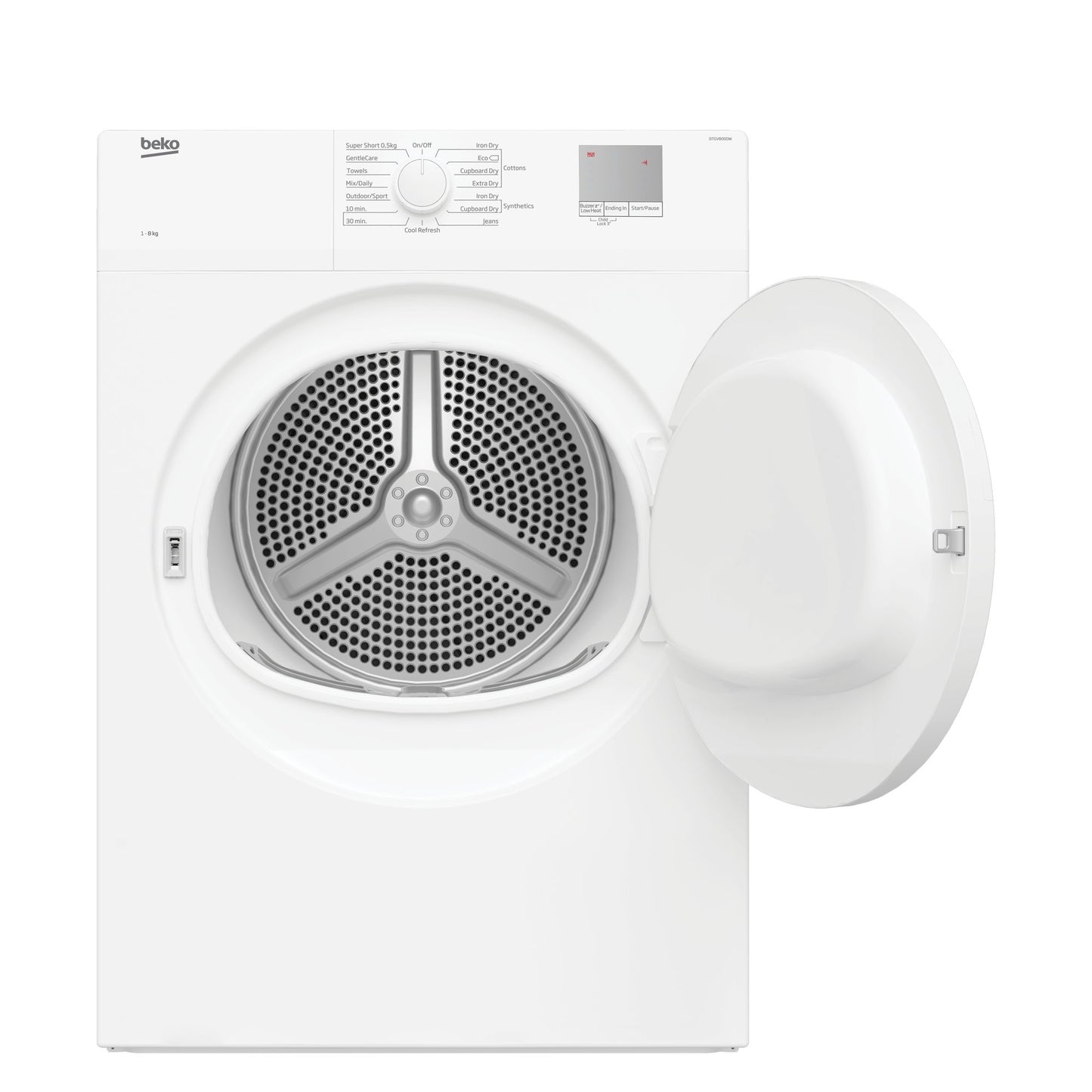 8KG Vented Tumble Dryer | White | DTGV8000W