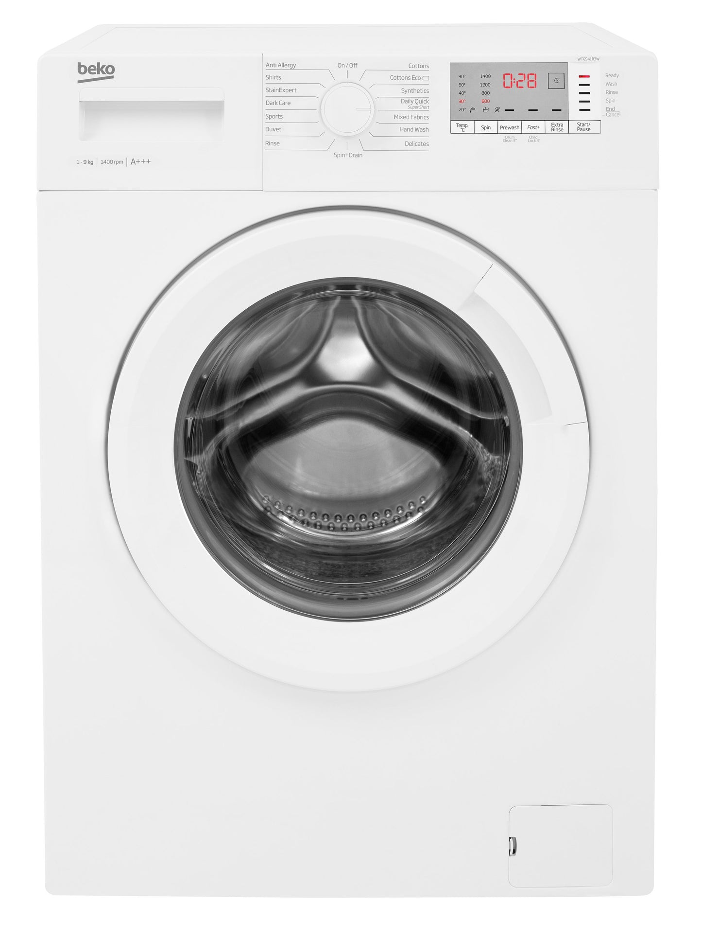 9kg, 1400rpm Washing Machine in Black | WTL94151B | More Colour Options