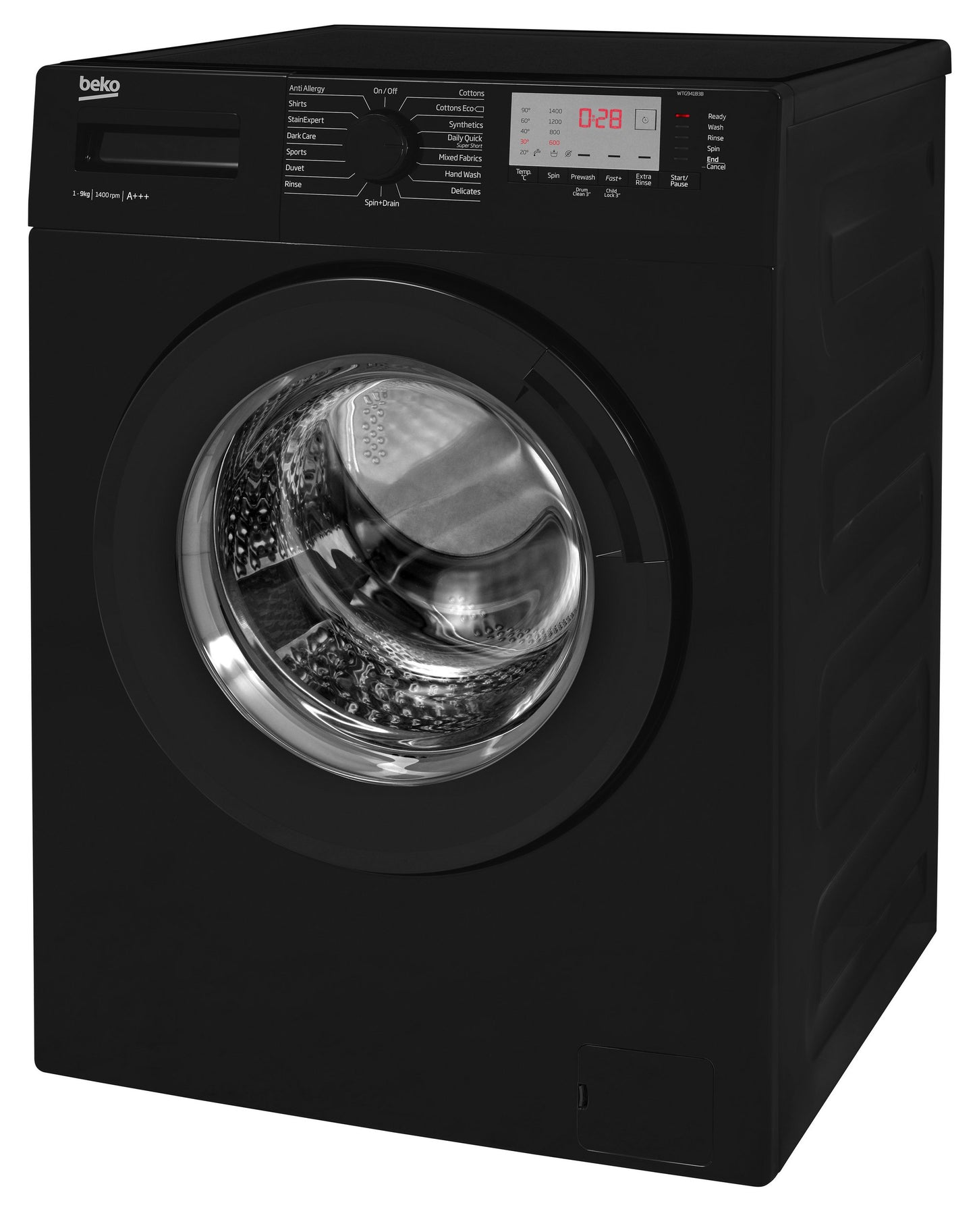 9kg, 1400rpm Washing Machine in Black | WTL94151B | More Colour Options