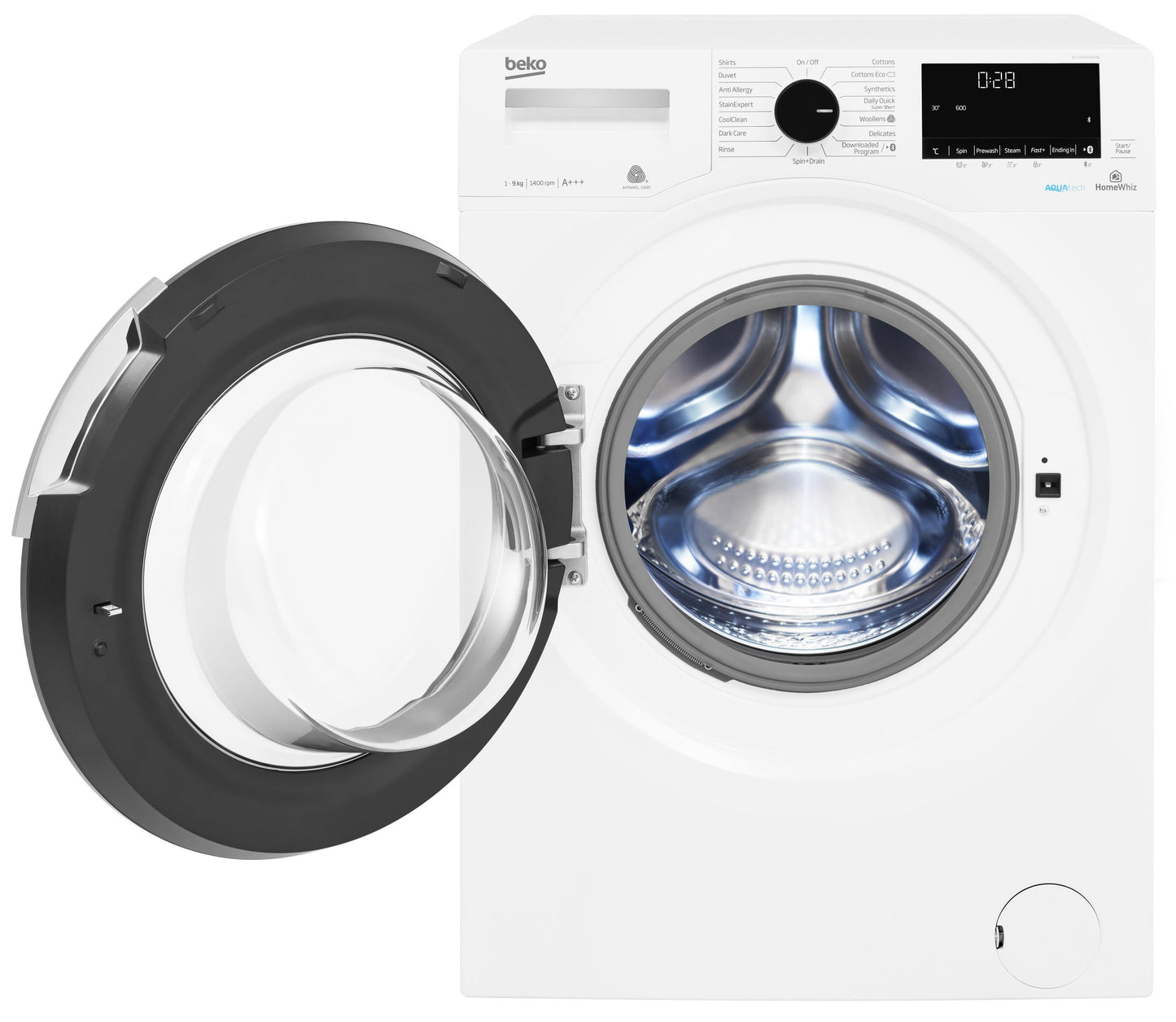 9kg, 1400rpm AquaTech Washing Machine in White | WY940P44EW | More Colour Options