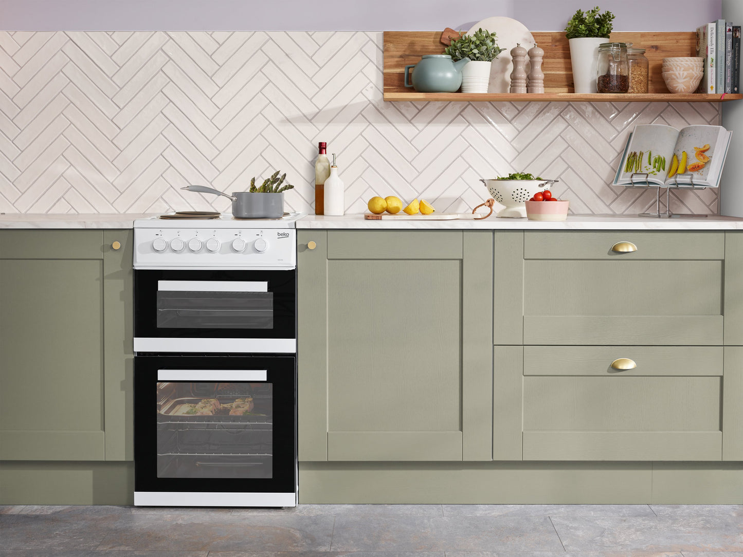 50cm Twin Cavity Electric Cooker | White | KD533AW | More Colour Options