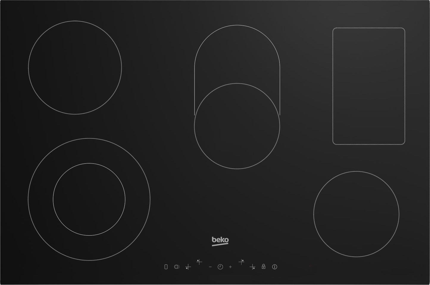 80cm Built-In Electric Ceramic Hob in Black | HIC85402T