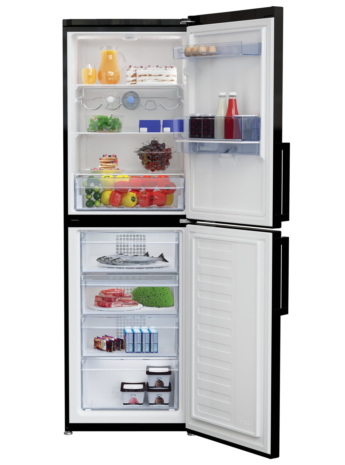 Frigorífico congelador antiescarcha con dispensador de agua, 191 cm de alto en negro | CFP1691DB