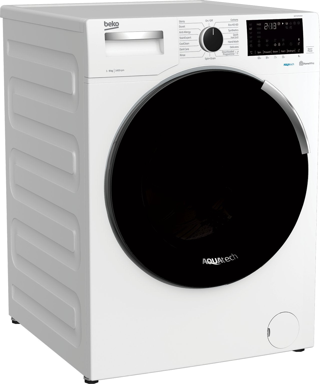 AquaTech 9kg, 1400rpm Washing Machine | White | WEY94P64EW | More Colour Options