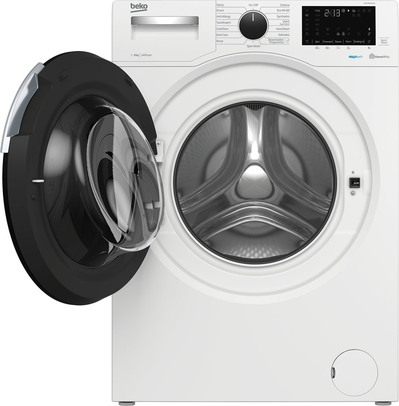 AquaTech 9kg, 1400rpm Washing Machine | White | WEY94P64EW | More Colour Options