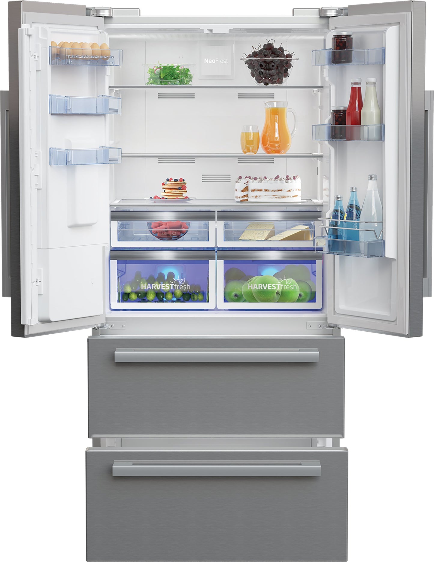 American Style Fridge Freezer | HarvestFresh | 183cm (H) |  S/Steel | GNE360520DX