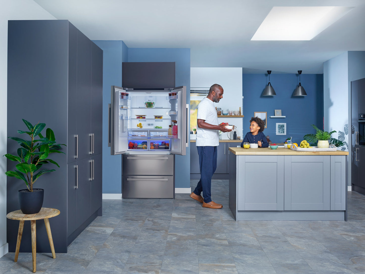 American Style Fridge Freezer | HarvestFresh | 183cm (H) |  S/Steel | GNE360520DX